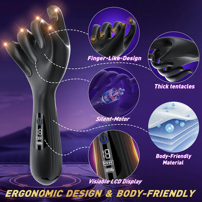 LED-Anzeige Penis Trainer Massagegerät Masturbator mit 10 Vibrationsmo