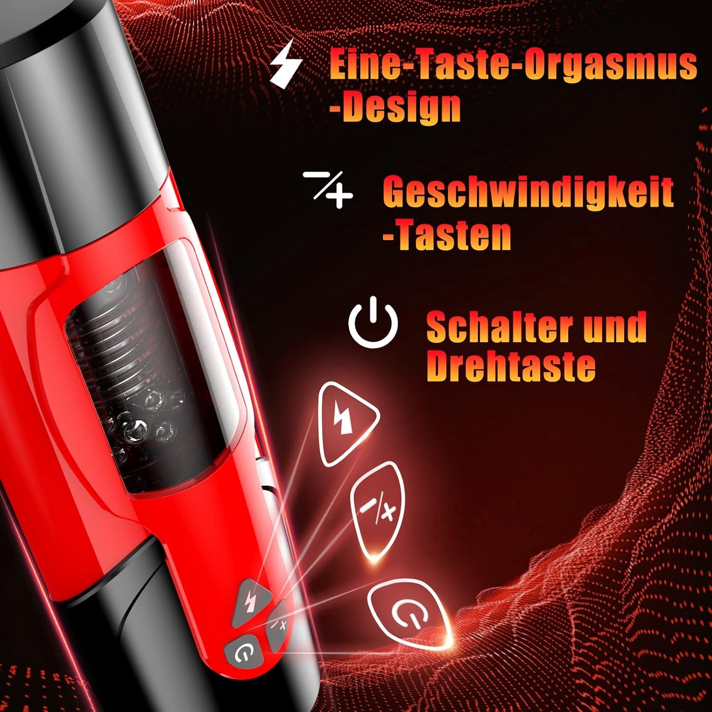 Elektrischer Masturbator Stroker Blowjob Sexmachine mit 7 Teleskop & Rotation