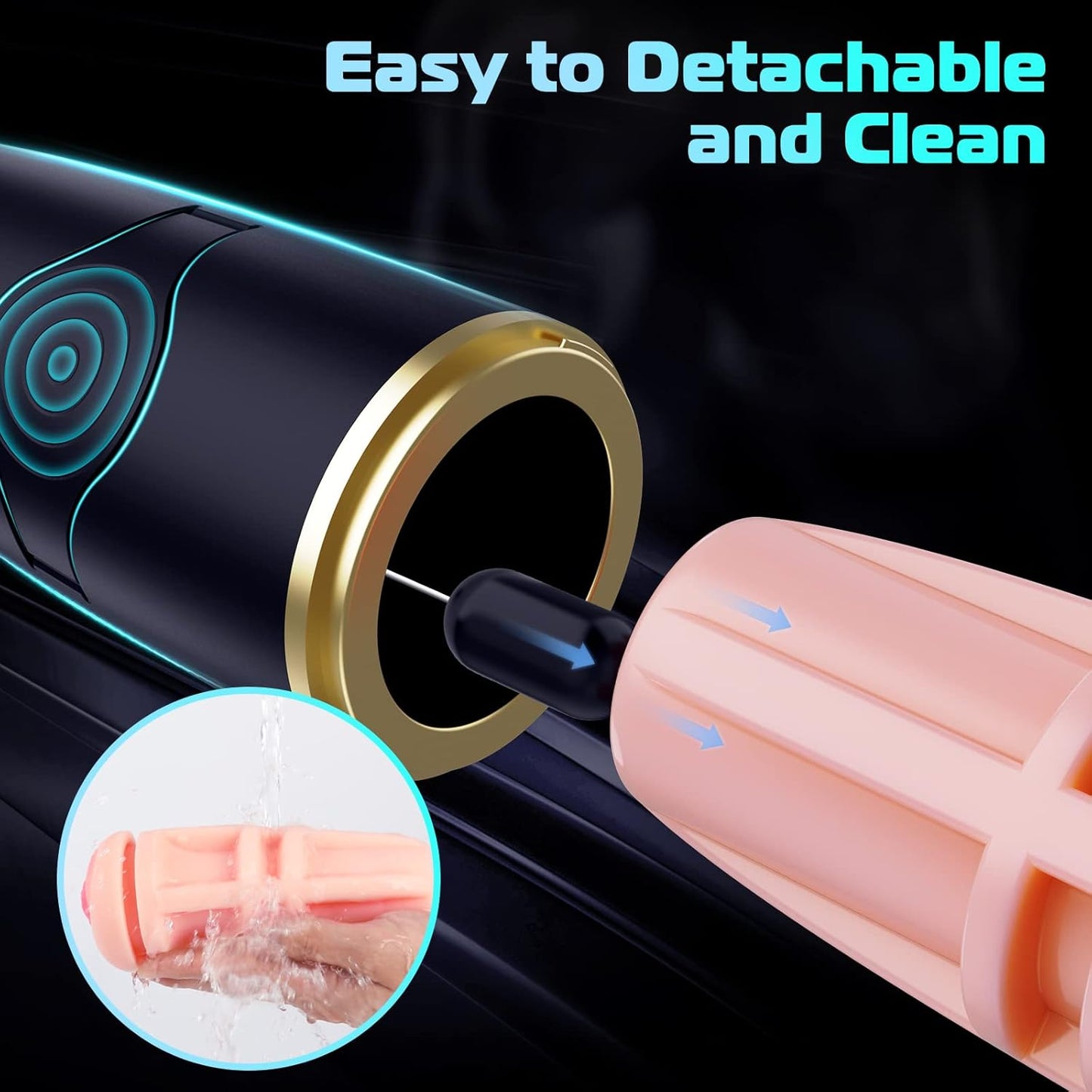 Automatischer Masturbator Penis Stroker Taschenmuschi mit 10 Vibrationsmodi