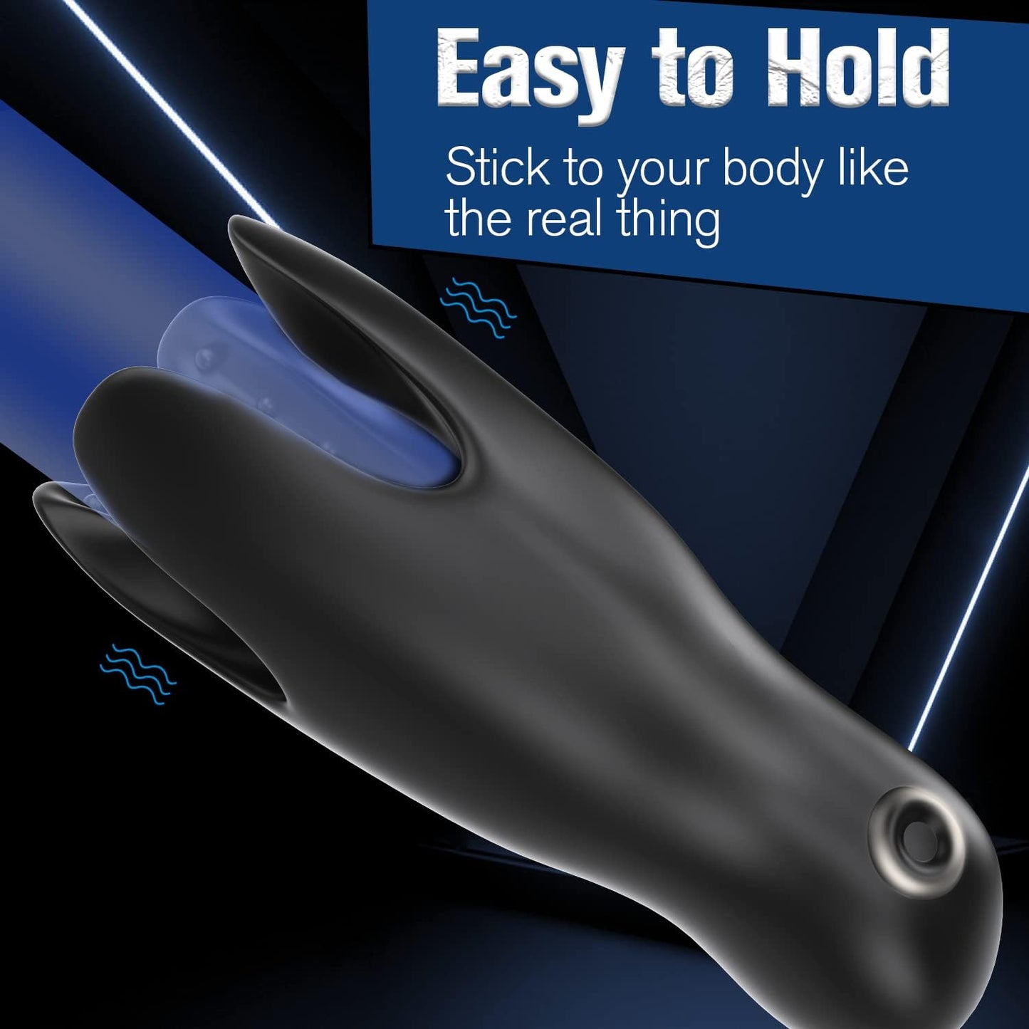 Halbverhüllter Penis Trainer Vibrator Eichelstimulator mit 10 Vibrationsmodi