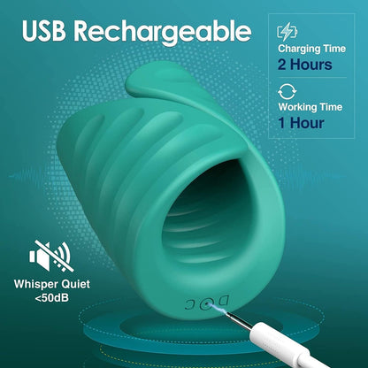 APP-Steuerung Penistrainer Vibrator Stimulator Cockring Masturbator mit 9 Vibrationsmodi