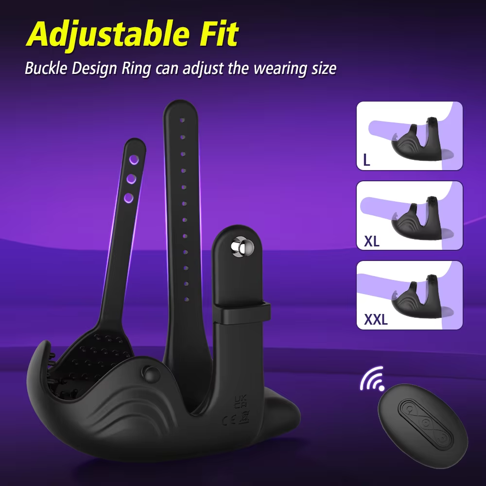 3 IN 1 Cockring Penisvibrator Hodenstimulator Keuschheitskäfig Set mit 9 Vibrationsmodi