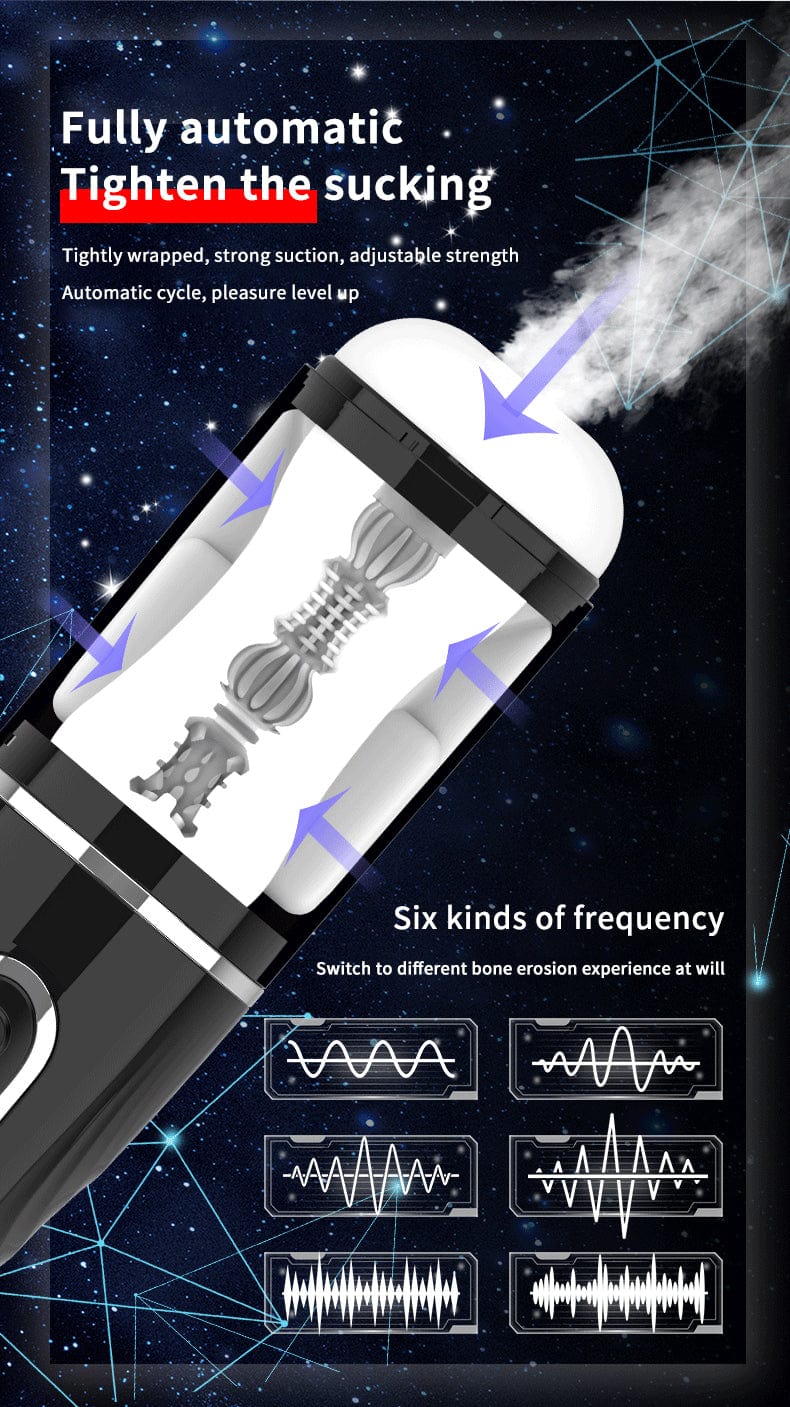 App Steuerung Elektrischer Masturbator Blowjob Simulator mit 6 Vibration & Saugen