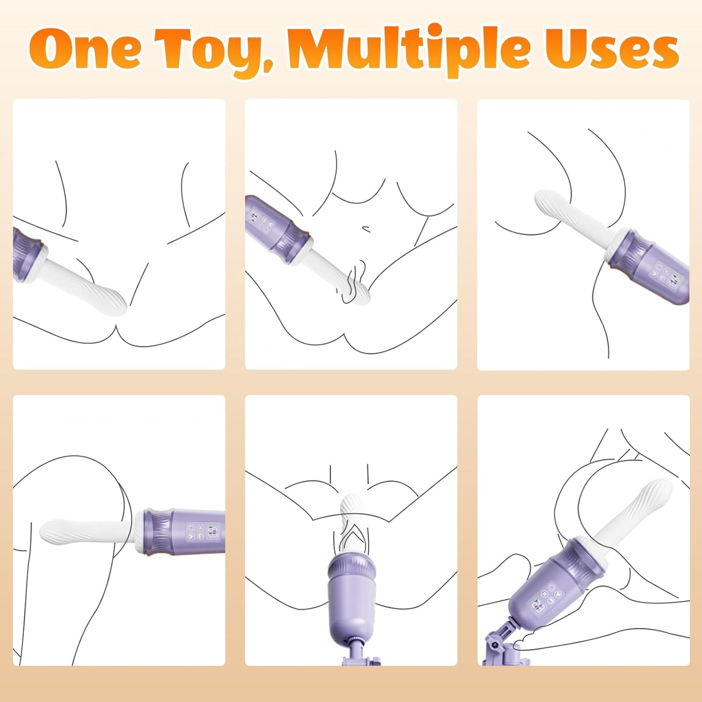 APP Control Sex Machine Thrusting Dildo Vibrator mit 10 Vibrating & Thrusting & Heizung