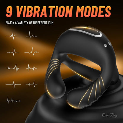 Dehnbar Cock Ring Penistrainer Vibrator mit 10 Vibrationsmodi