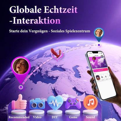 APP-gesteuertes Butterfly Vibrator Klitoris Stimulator mit 9 Vibrationsmodi