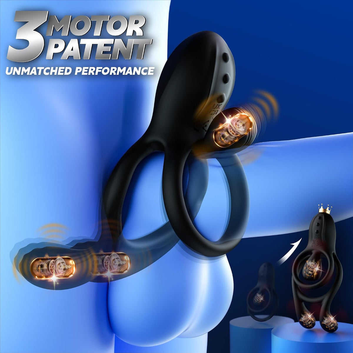 3 IN 1 Multipunkt Penistrainer Vibrator Klitorisstimulator mit 10 Vibrationsmodi