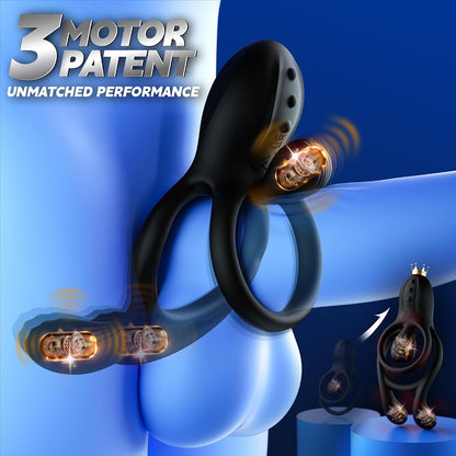 3 IN 1 Multipunkt Penistrainer Vibrator Klitorisstimulator mit 10 Vibrationsmodi