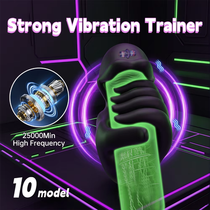 Eichel-Trainer Penis Vibrator Stimulator Masturbator mit 10 Vibrationsmodi & Twist & Rub