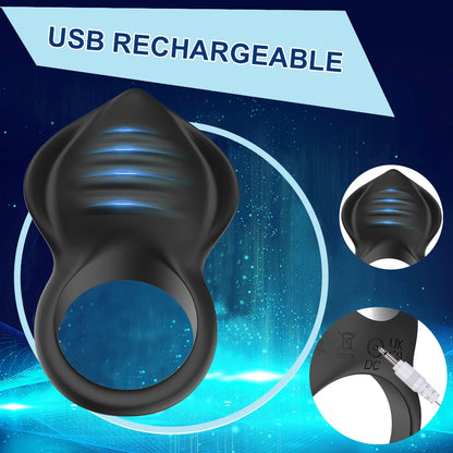 App-gesteuerter Cock Ring Penis Vibrator mit 9 Vibrationsmodi