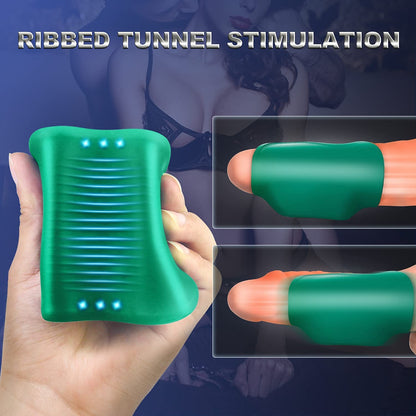 Freihändiger Penistrainer Eichelvibrator Massager Masturbator mit 9 Pulsationsmodi