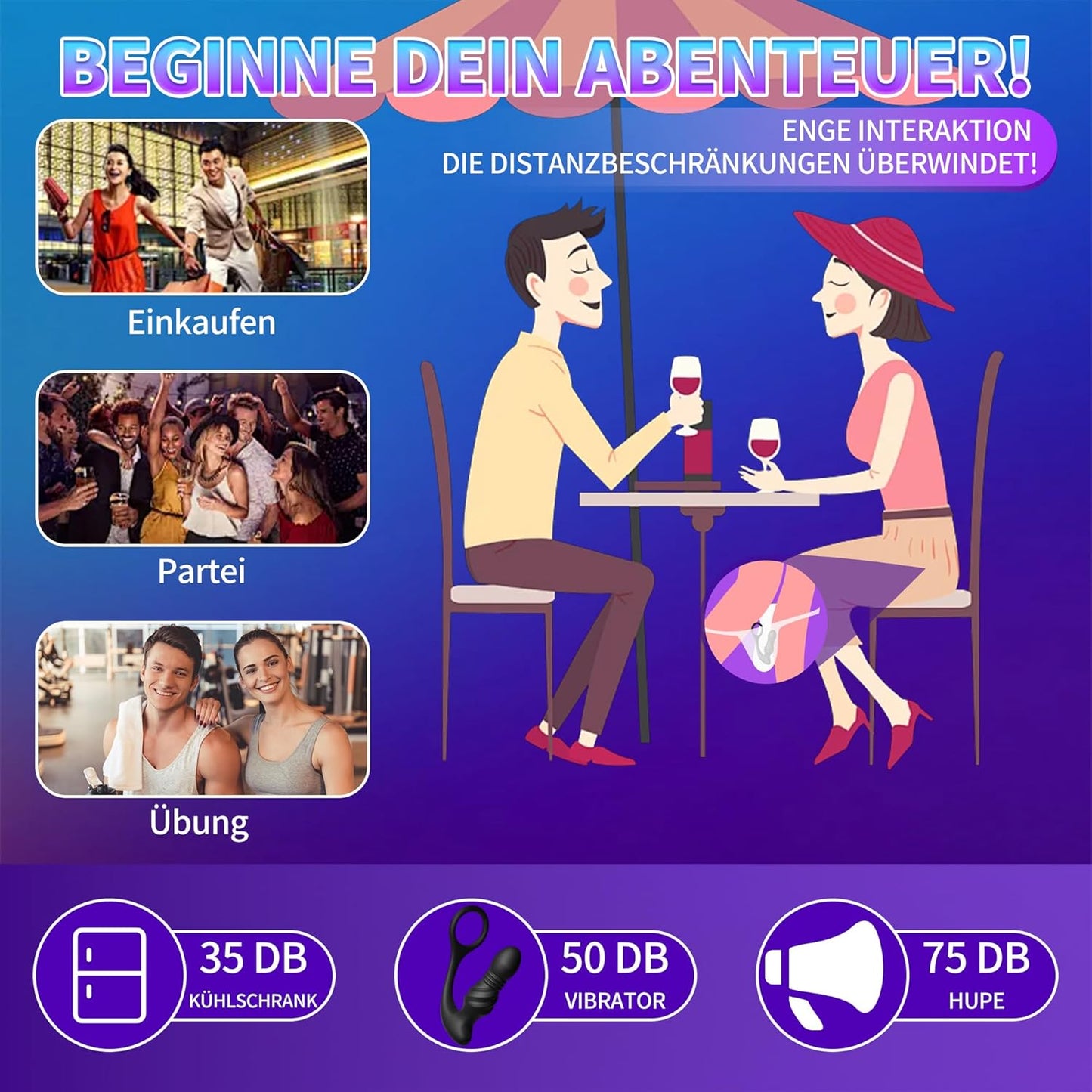 App gesteuerter Analplug Anal Vibrator mit 9 Vibrations und Teleskopmodi
