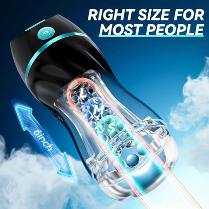 Elektrischer Masturbator Penisstimulator Vibrator mit 7 Vibrations und 3 Saugmodi