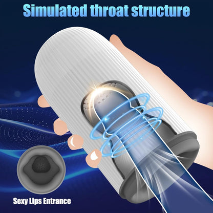 Elektrischer Masturbator Penistrainer mit 10 Vibrationsmodi &5 Saugmodi & 3 Rotationsmodi