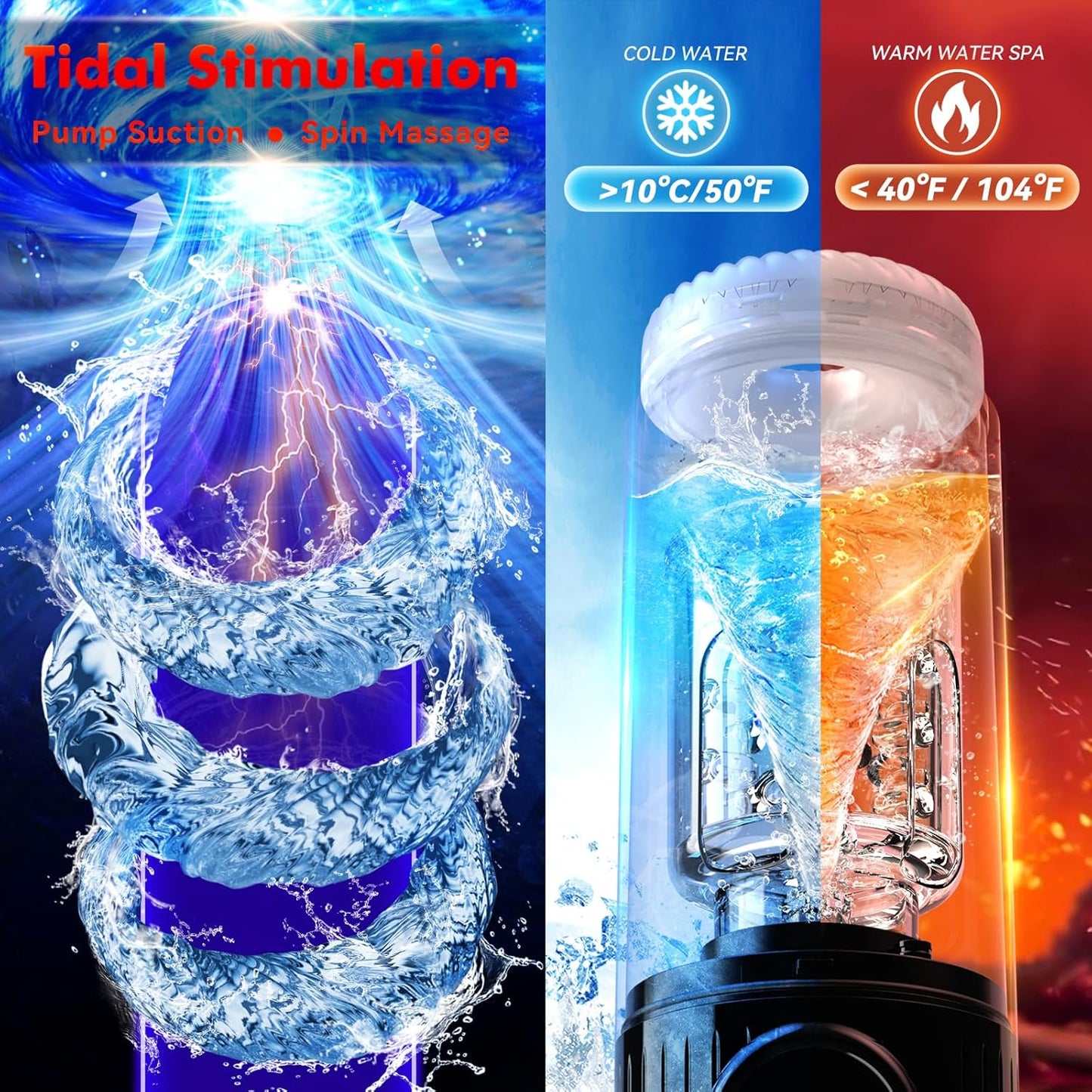 KI-synchronisierter Masturbator Penispumpe mit 7 Stoß & Rotationsmodi & 5 Saugmodi