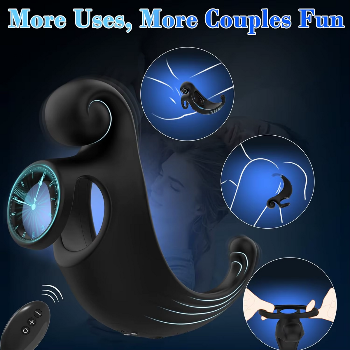 3 IN 1 Elektrischer Penistrainer Vibrator Cockring mit 10 Leistungsstarke Vibrationsmodi
