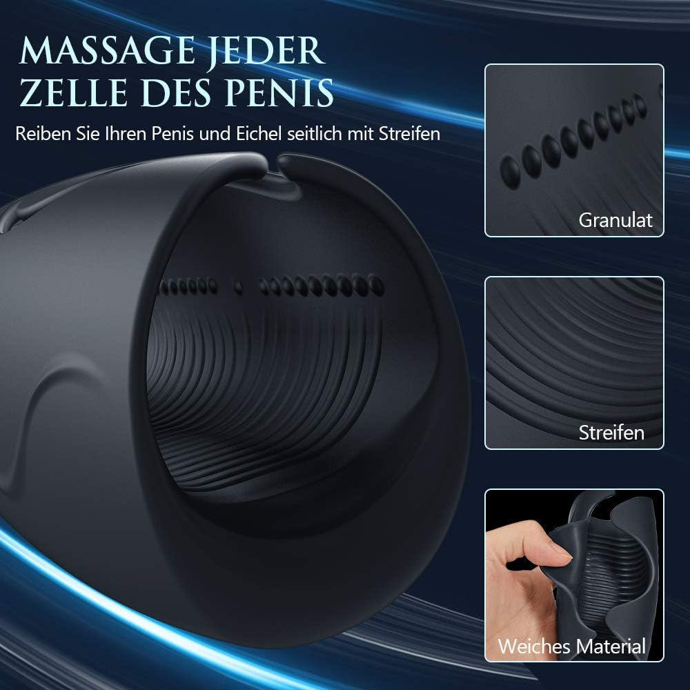 40 ℃ Heizung Elektrischer Penistrainer Vibrator Masturbator mit 10 Vibrationsmodi