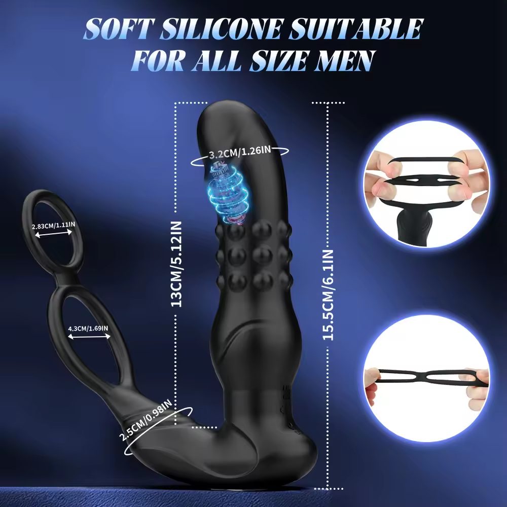 APP Steuerung Anal Vibratoren Prostata Massager mit 10 Vibrationen & Schub & Wigglungsmodi