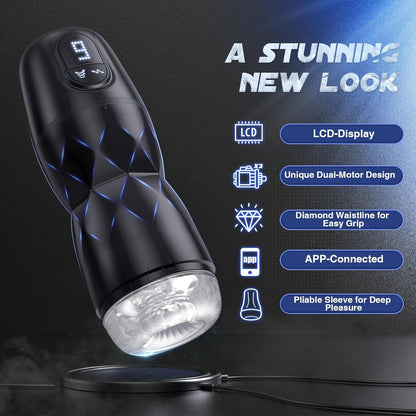 App-gesteuerte Masturbator Vakuumpumpe mit 5 Saug und 9 Vibrationsmodi