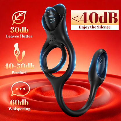 Drahtlose Steuerung Sperm Lock Ring Vibrierende Prostata-massagegerät mit 9 Vibrations