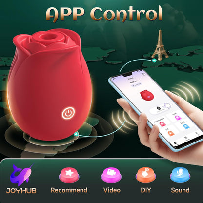 Rose Saugvibrator G-Punkt Vibrator Klitorisstimulator mit 9 Saugaufsätzen