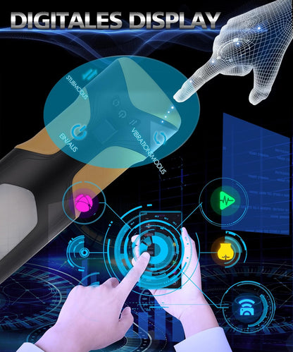 APP-Steuerung Elektrisches Masturbator Penis Stroker mit 8 Modi & Teleskopfunktion & Rotierender