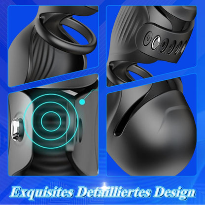 Elektrischer Masturbator Eichel Stimulator Penistrainer Vibrator mit 9 Modi