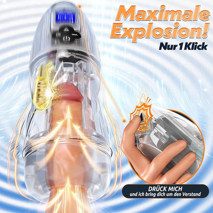 Automatischer Masturbator Penispumpe Stroker mit 7 Saugmodi und 10 Vibrationsstufen