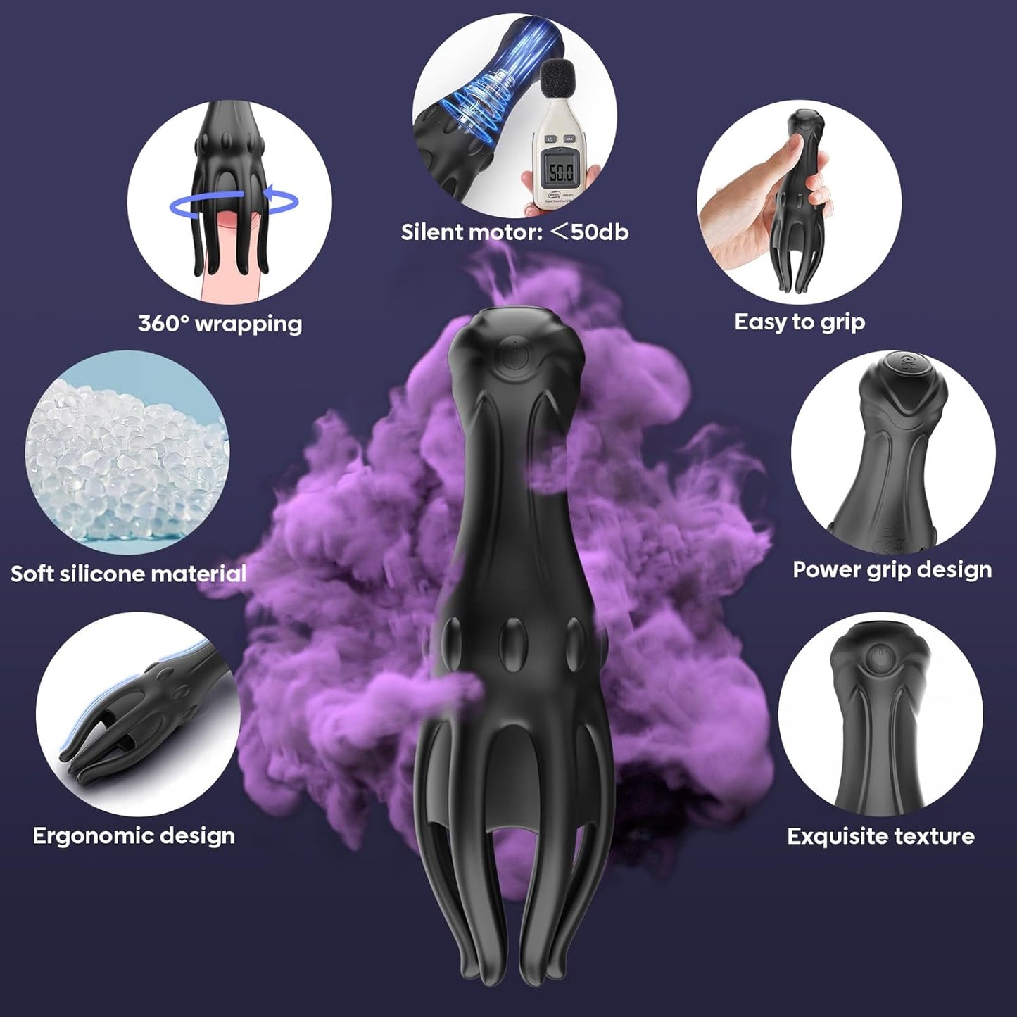 Penistrainer Vibrator Eichelstimulator Stroker Masturbator mit 10 Vibrationsmodi