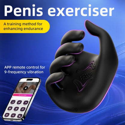 360° Umfassender Penistrainer Eichelvibrator mit 10 Vibrationsmodi & APP-Steuerung