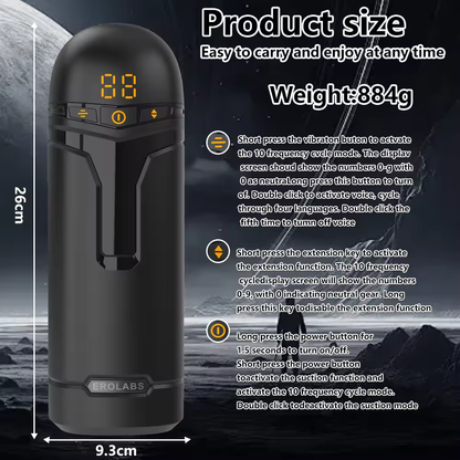 5 IN 1 App-gesteuerte Multifunktions Stimulationsgerät Masturbation mit 9 Vibrations & Saugmodi