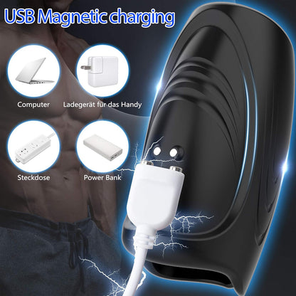 40 ℃ Heizung Elektrischer Penistrainer Vibrator Masturbator mit 10 Vibrationsmodi