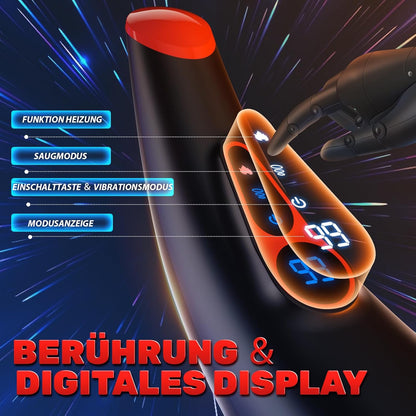 Elektrischer Masturbator Stroker Blowjob mit 9 Saugmodus & 9 Vibrationsmodi