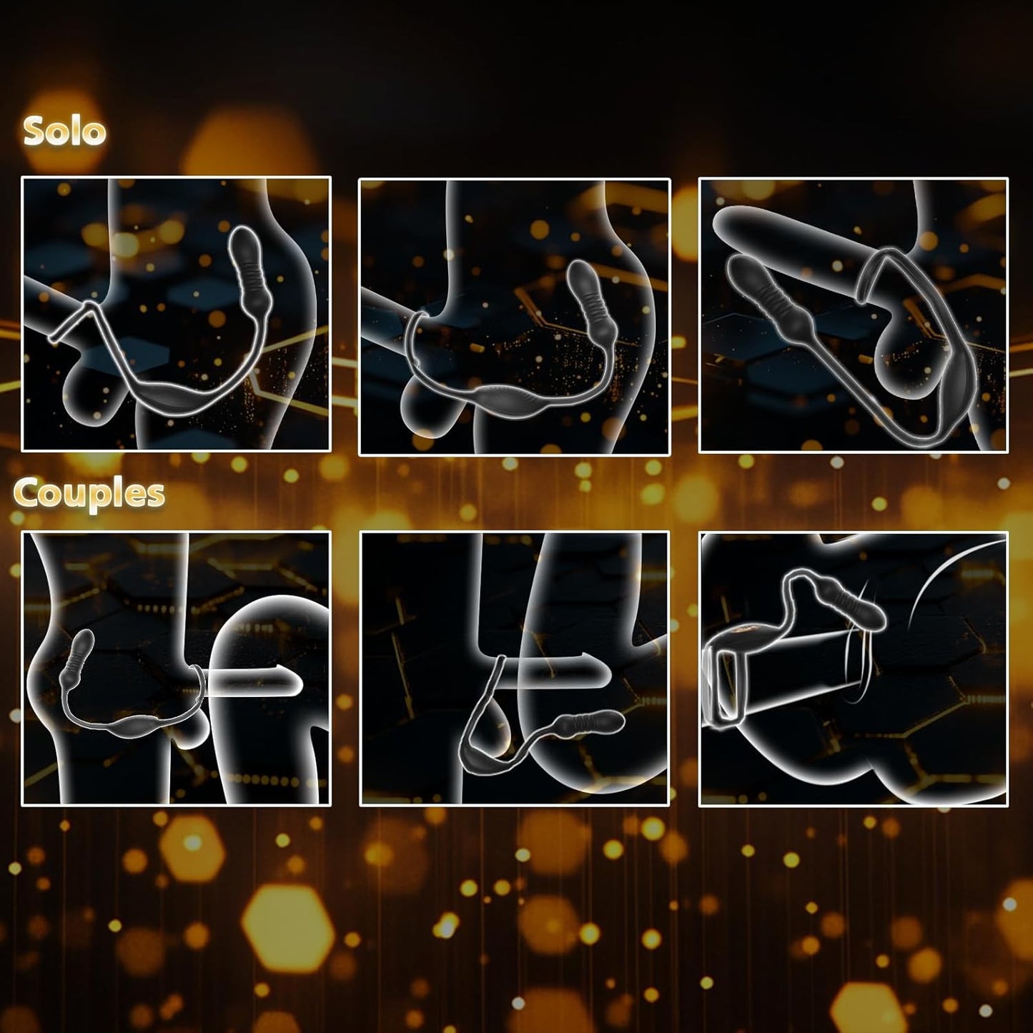 Prostata Massager Analvibrator Penisring mit 9 Stoß und Vibrationsmodi