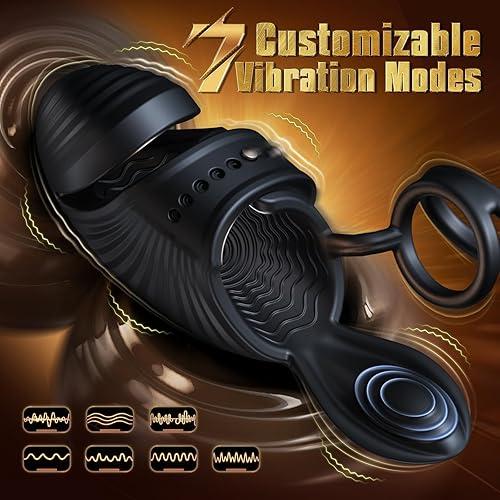 4 IN 1 Penis Trainer Testicle Eichelvibrator Cock Ring mit 10 Modi