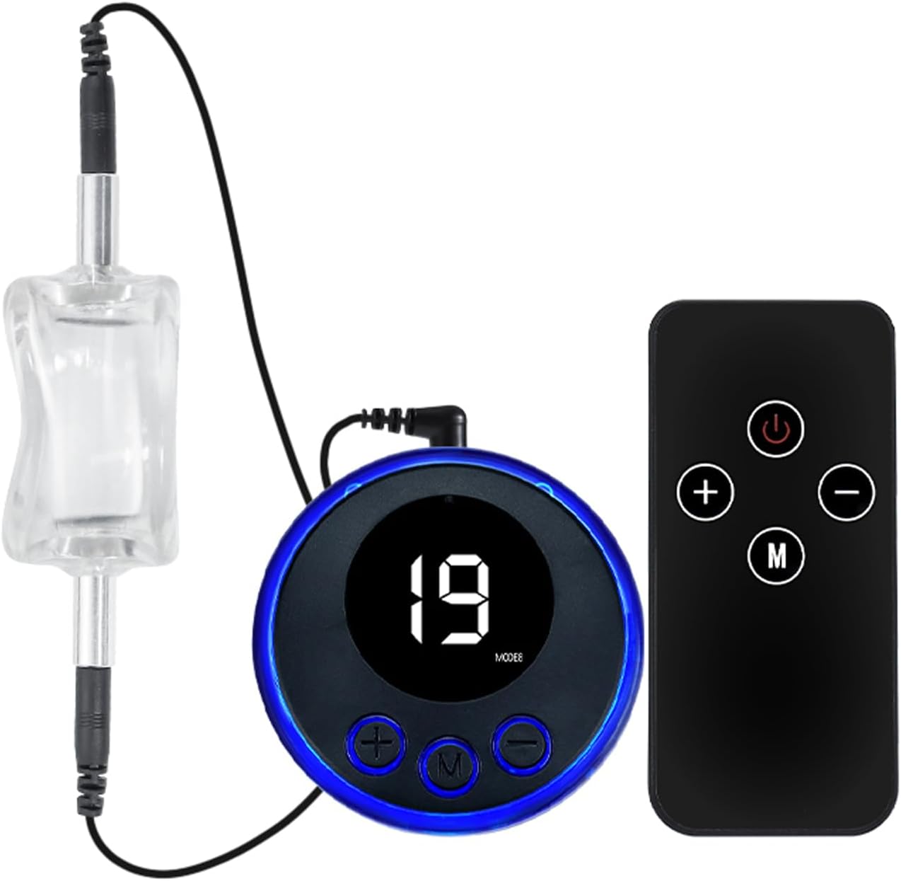 Elektro-Schock Penistrainer Cockring Stimulator mit Penis und Hodenringen