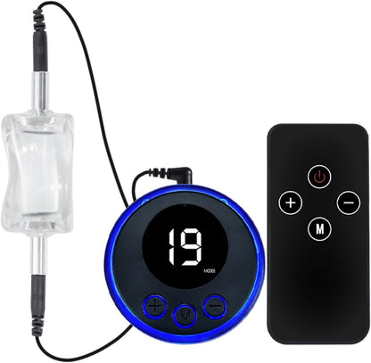 Elektro-Schock Penistrainer Cockring Stimulator mit Penis und Hodenringen