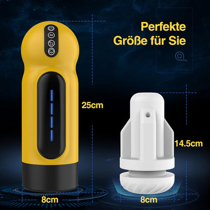 Elektrischer Mastubator Penisvibrator Blowjob mit 4 x 10 Intensitäten & Saugfunktion & Vibrationen