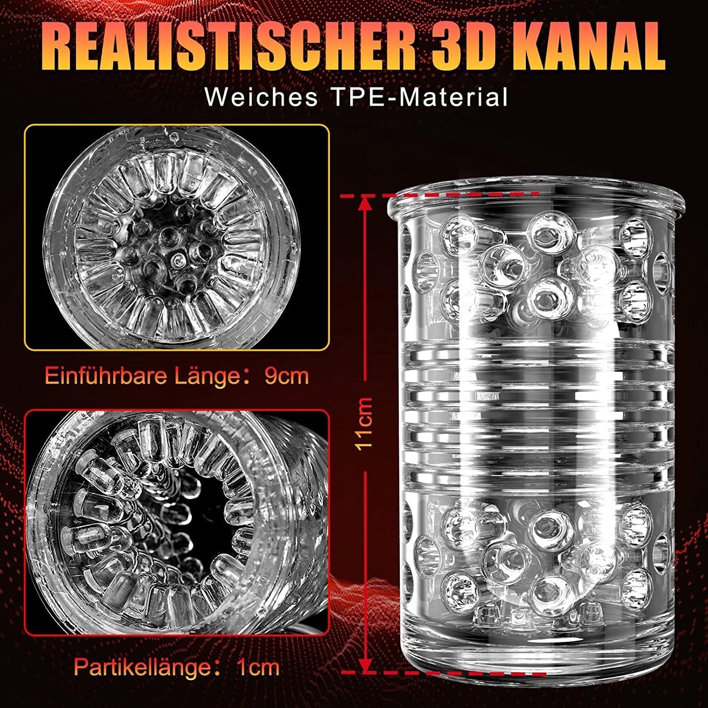 Elektrischer Masturbator Stroker Blowjob Sexmachine mit 7 Teleskop & Rotation