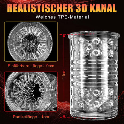 Elektrischer Masturbator Stroker Blowjob Sexmachine mit 7 Teleskop & Rotation