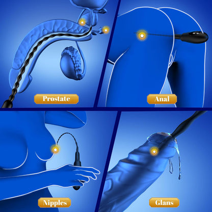Penisplug Vibrator Harnröhrenstimulator Prostata Stimulator mit 9 Vibrationsmodi