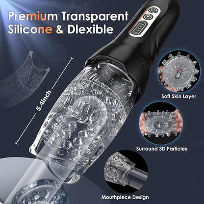 Automatischer Masturbator Penis Stroker mit 5 Stoß & Rotationsmodi & 10 Vibrationsmodi