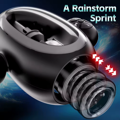 Automatischer Masturbator Penistrainer Stroker mit 9 Saug & Stoßvibratoren & Rotierender