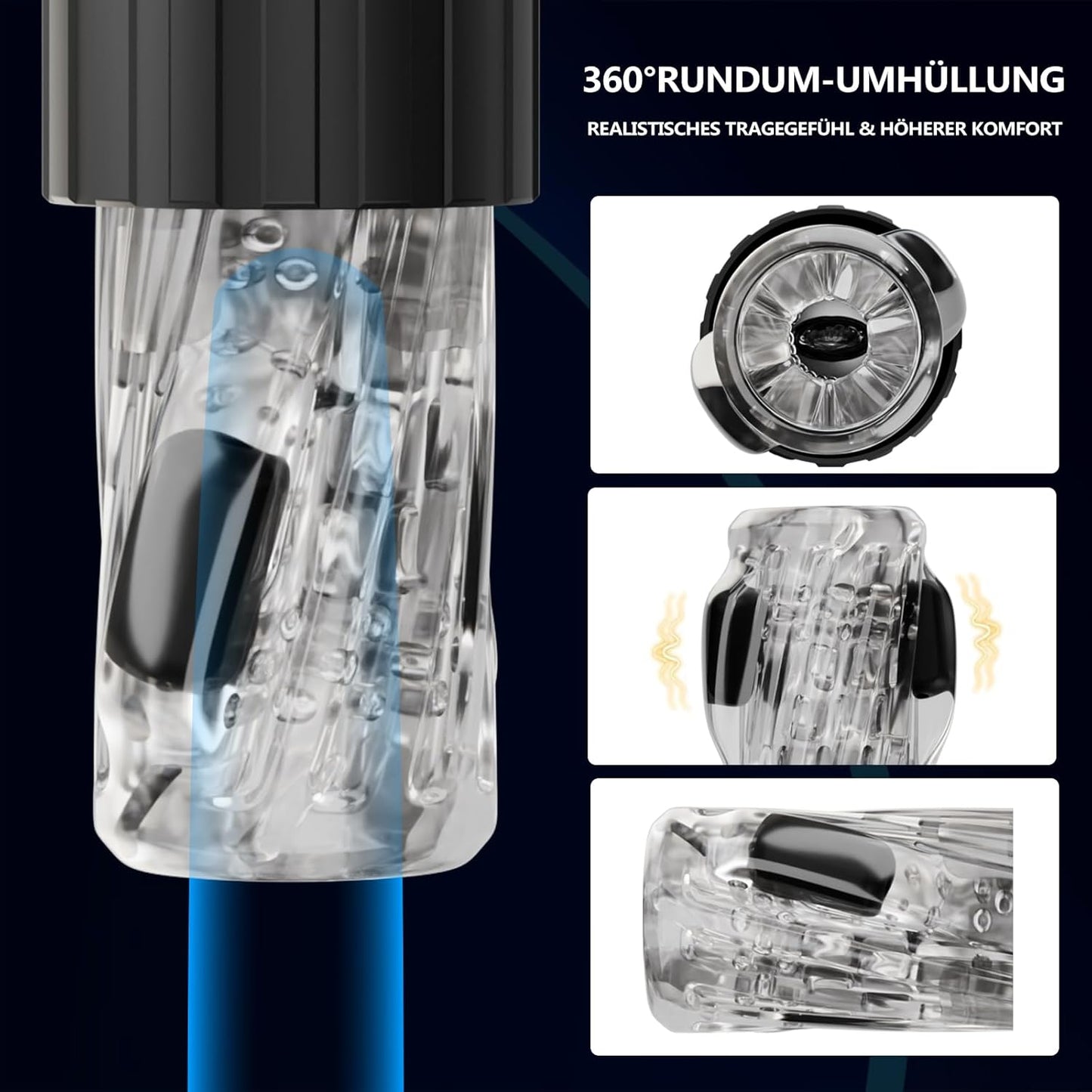 Elektrischer Masturbator Stroker Blowjob Sexmachine mit 10 Teleskop & 10 Rotation
