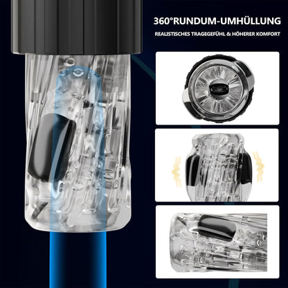 Elektrischer Masturbator Stroker Blowjob Sexmachine mit 10 Teleskop & 10 Rotation