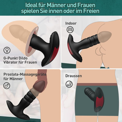 Prostata Massager Analvibratoren Stimulator mit 3 Stoßmodi und 7 Vibrationsmodi