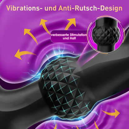 AI-sync Analvibratoren Prostata Stimulator Massagegerät mit Dual Penisring & 7+7 Modi