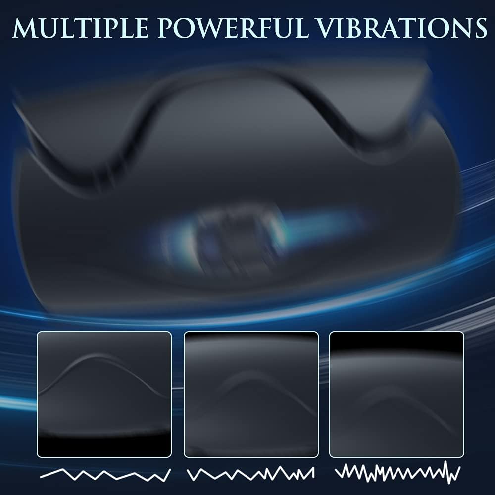 40 ℃ Heizung Elektrischer Penistrainer Vibrator Masturbator mit 10 Vibrationsmodi