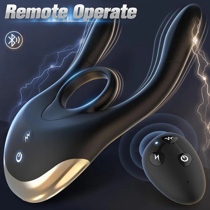 E-Stim Penistrainer Vibrator Cockring Masturbator mit 10 Vibrationsmodi & Elektroschocks