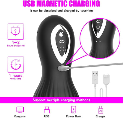 Automatische Masturbator Zungenvibrator Penis Maschine mit 7 * 7 Saugmodus